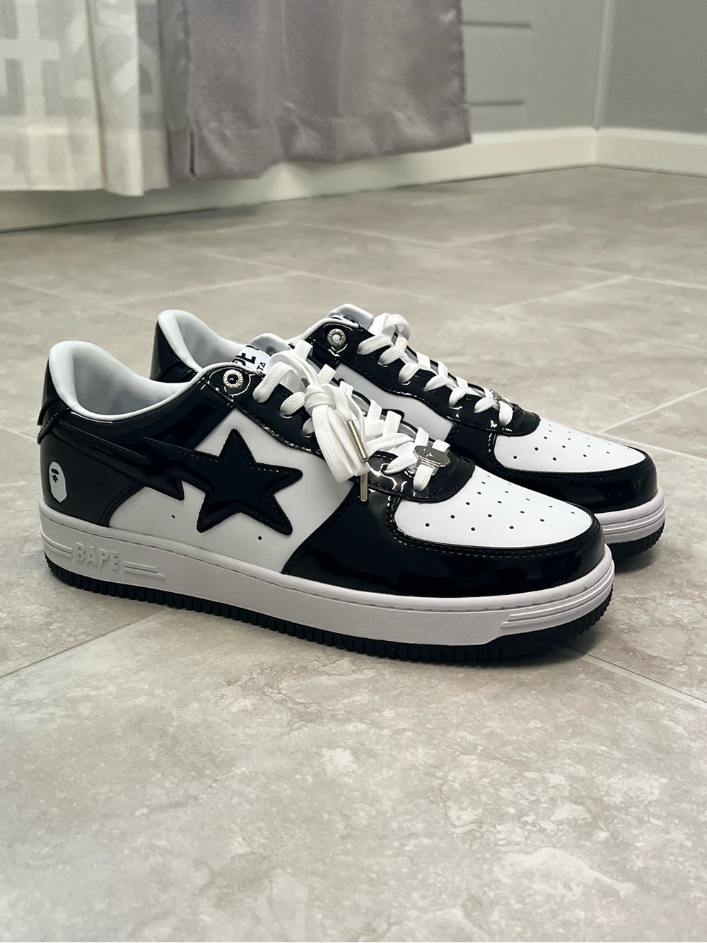 BAPE STA Black White Sneakers Men’s 10.5 A Bathing Ape